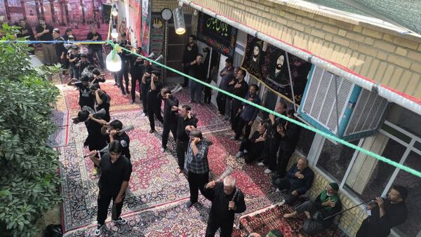مراسم عزاداری و زنجیرزنی تاسوعای حسینی در شهر حسن آباد جرقویه علیا 
