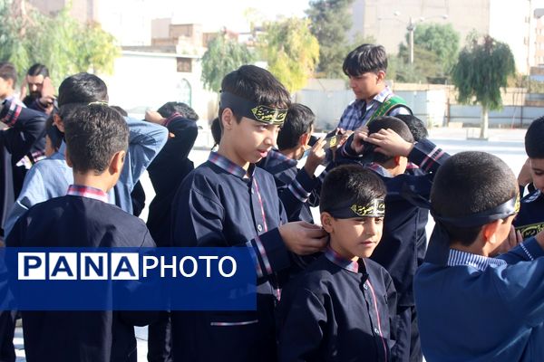 عزاداری دانش‌آموزان قم در آستان مقدس امامزاده سیدعلی(ع)