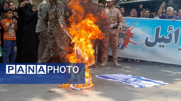  حضور بی نظیر مردن نیشابور در راهپیمایی بر علیه حمله رژیم صهیونسیتی