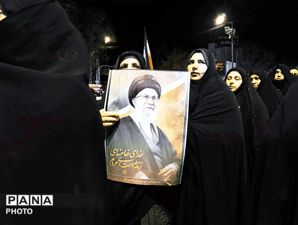 حضور ملت غیور بجنورد در شهرستان بجنورد  پی شهادت رهبر انقلاب 