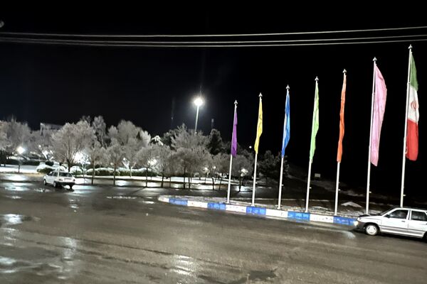 شب زیبای برفی در آباده