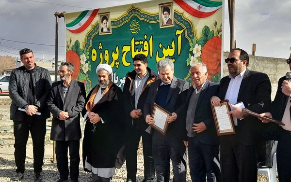 افتتاح پروژه سنگ‌چینی رودخانه فصلی شهر پالیز