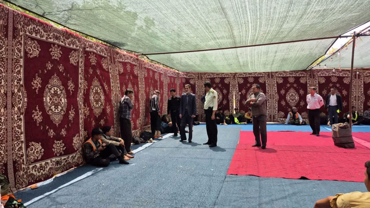 بازدید بخشدار جلگه رخ از موکب‌های خدمت‌رسانی به زائران رضوی