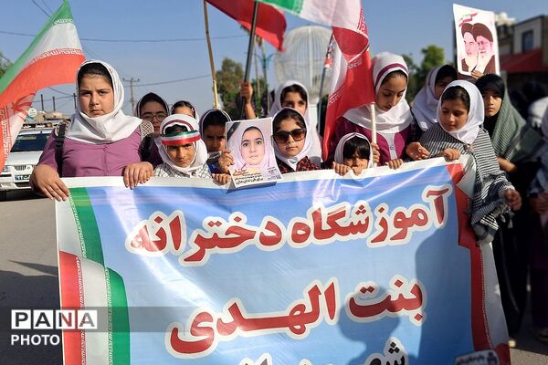 نمایش عظیم اقتدار جان‌فدایان ایران امام رضایی در باشت