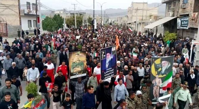 رودان یکپارچه در راهپیمایی روز قدس؛ فریاد خشم انقلابی علیه صهیونیسم جهانی