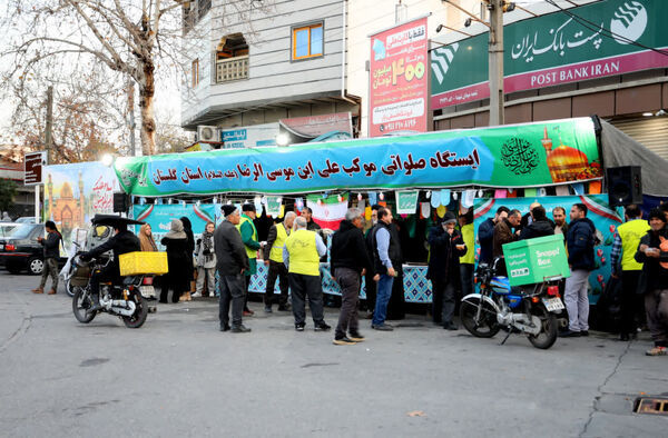 برپایی ایستگاه صلواتی موکب علی‌بن‌موسی‌الرضا(ع) استان گلستان