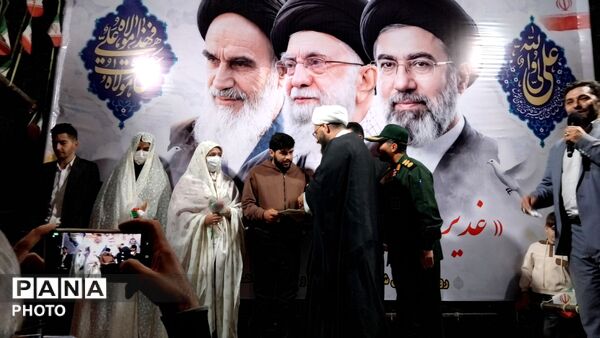 مراسم جشن عروسی دو زوج اهری همزمان با عید سعید غدیر خم 