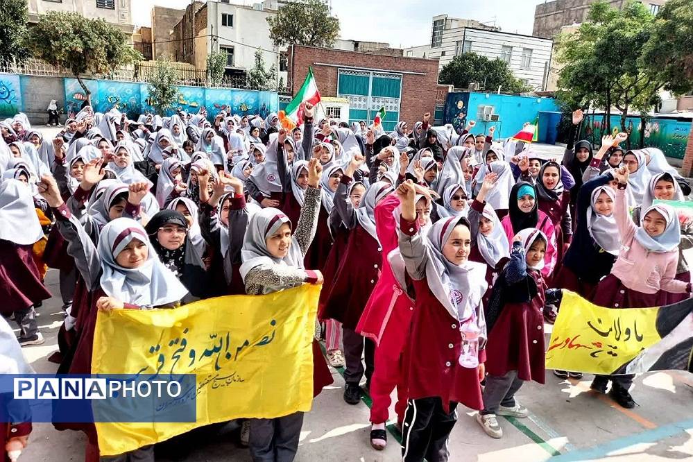 محکومیت ترور شهید سید حسن نصرالله در مدارس ناحیه 2 شهرری 