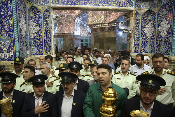 آیین گرامیداشت سالروز طوفان الاقصی با حضور کارکنان پلیس در قم