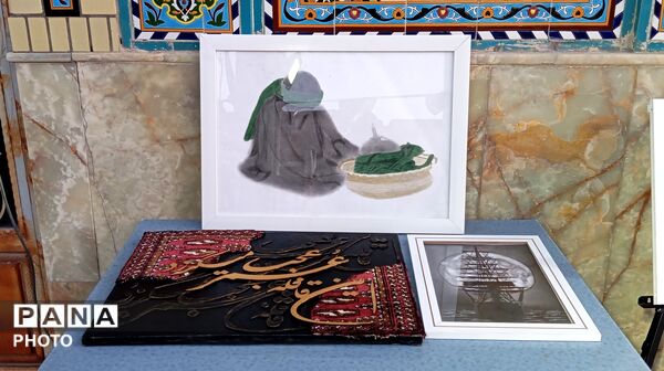 نمایشگاه آثار هنرجویان هنرستان حضرت زهرا(س) شهرستان بن