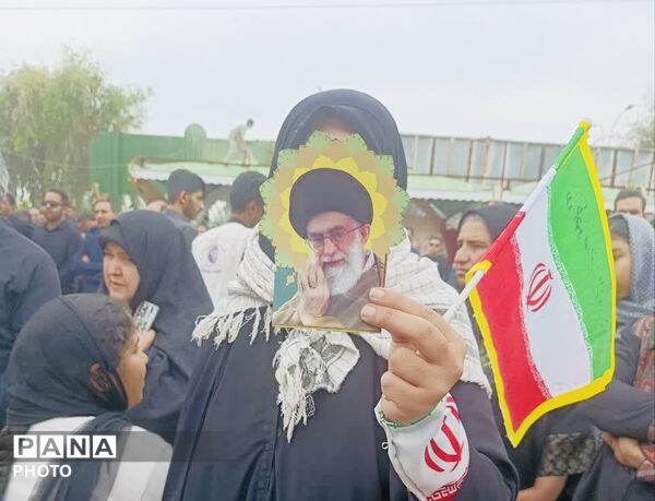 تشییع «شهیده فاطمه طاهری فرد» مدیر دبستان میناب در جیرفت