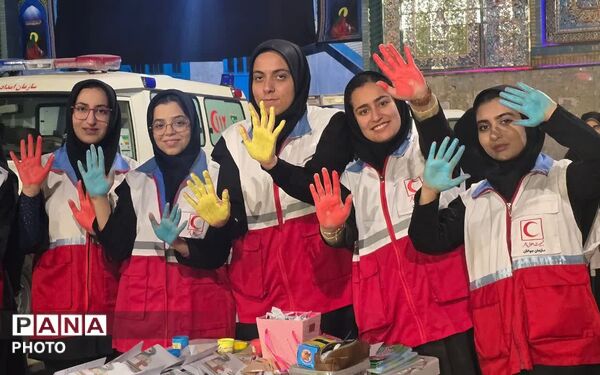 حضور پر شور امدادگران و نجاتگران و داوطلبان و اعضا در تجمعات شبانه