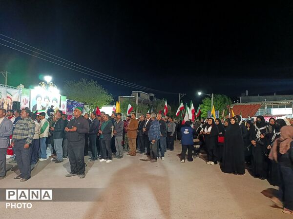 راهپیمایی شهروندان شهرستان مانه 