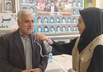میز خدمت به مناسبت هفته ی بسیج در شهربار نیشابور