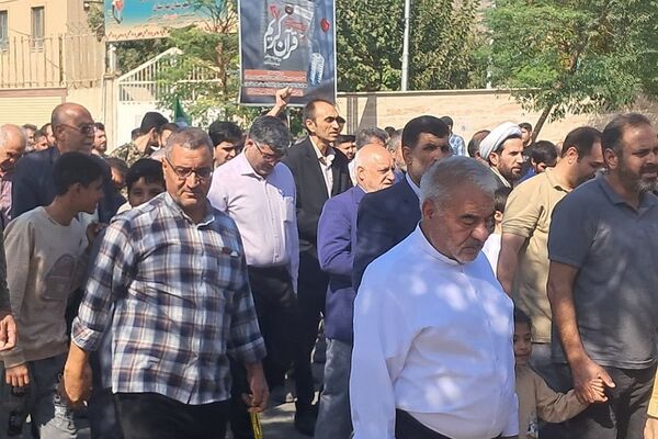 همبستگی مردم ولایتمدار نسیم‌شهر در راهپیمایی علیه رژیم صهیونیستی