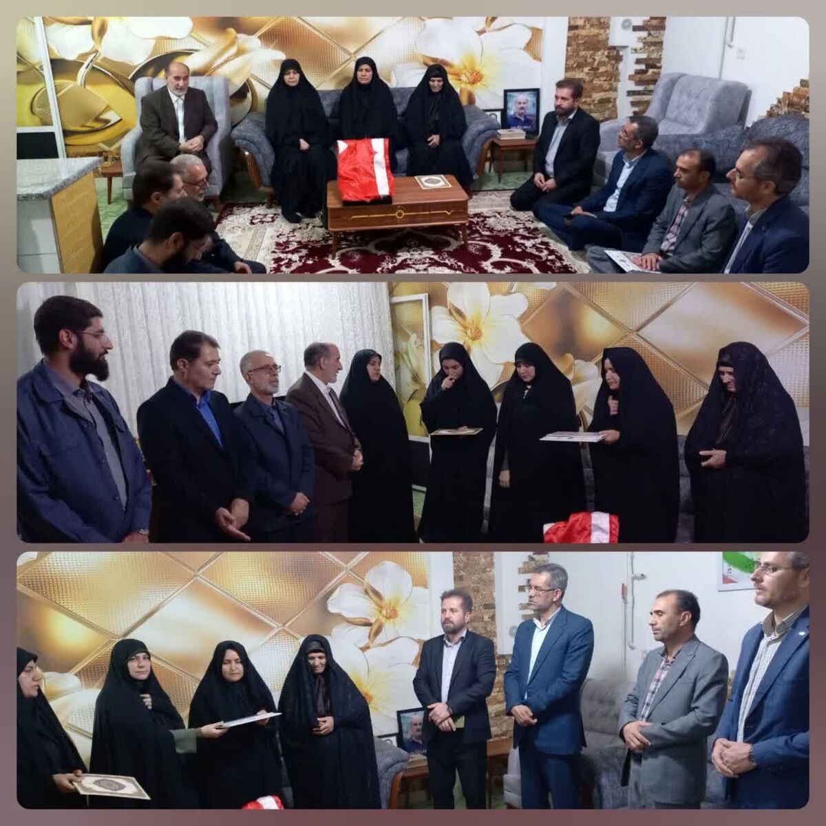 تجلیل مدیرکل امور شاهد و ایثارگران وزارت آموزش و پرورش از خانواده شهید جنگ ۱۲ روزه در تویسرکان