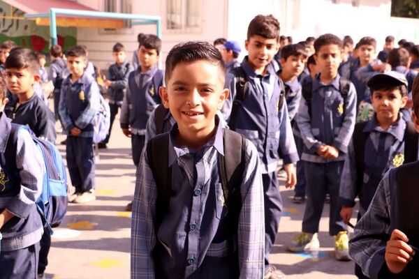 صبحگاه دانش‌آموزی در دبستان قلمچی گرگان