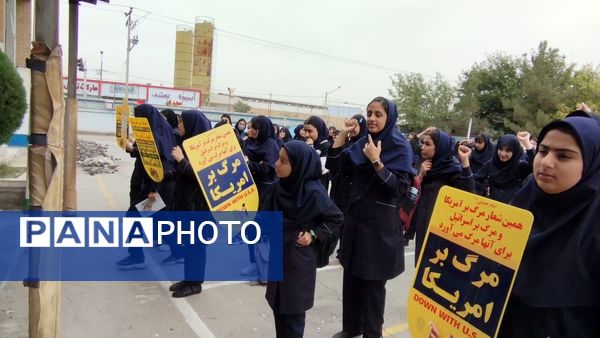 مراسم ویژه شهید سید حسن نصرالله در دبیرستان شهید عباسی