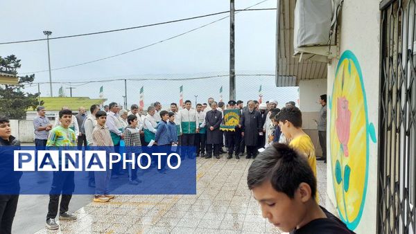 استقبال از کاروان زیر سایه خورشید در دبستان امام رضا(ع) نور