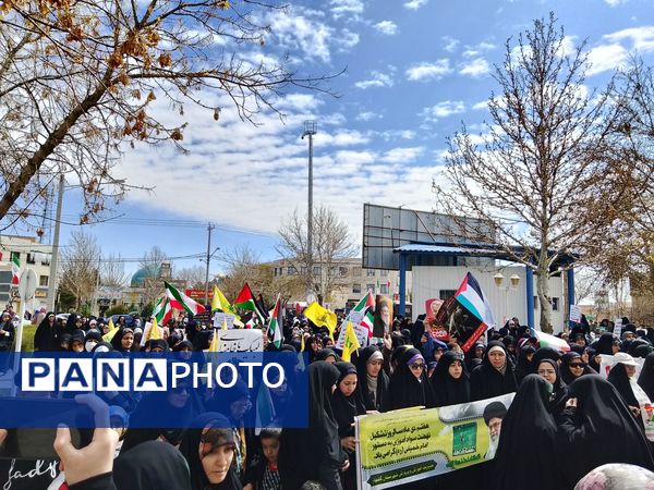 راهپیمایی باشکوه روز قدس در شهرستان گلبهار