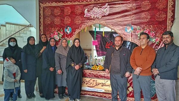 استقبال از پیکر شهید خوشنام در یازده مدرسه اشتهارد