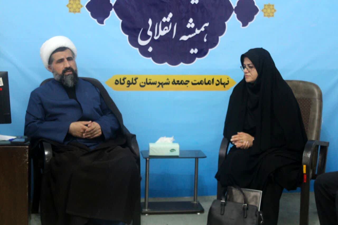 تجدید میثاق مدیر آموزش و پرورش گلوگاه با شهدا و دیدار با امام جمعه شهرستان 