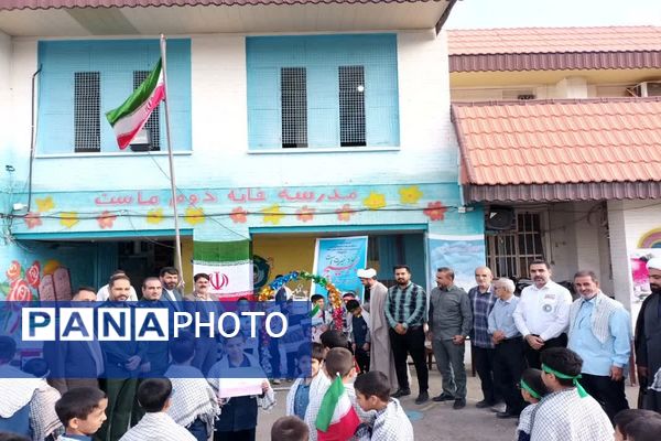 نواختن زنگ هفته بسیج در مدارس شهرستان بهبهان