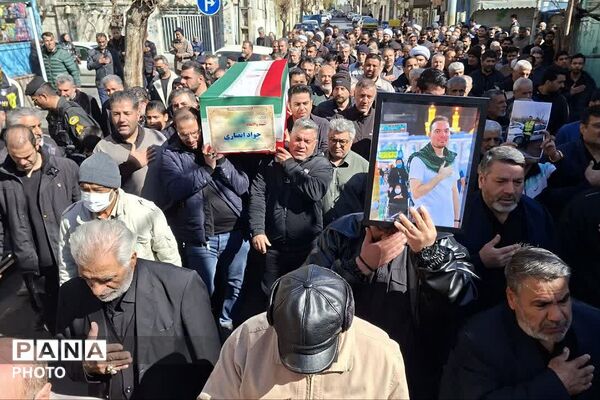 تشییع پیکر شهید حملات آمریکایی صهیونی، "شهید جواد انصاری" در باقرشهر 