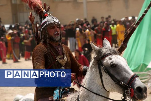 مراسم خیمه سوزی هیات «خیام الحسین» در قم