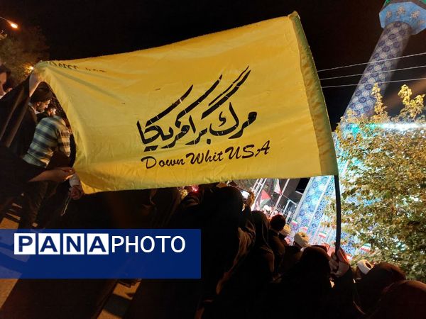 تجمع مردم شهید پرور گناباد در شهادت رهبر مجاهد لبنان