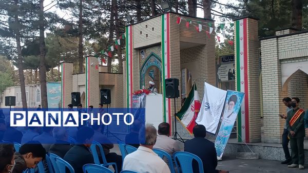 مراسم غبارروبی لاله زار شهرستان نیشابور به مناسبت گرامیداشت هفته معلم 