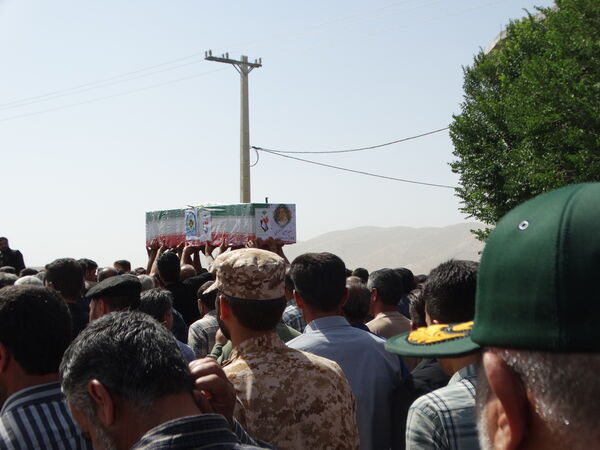 مراسم وداع با شهید «امین عسگری» در گهرو