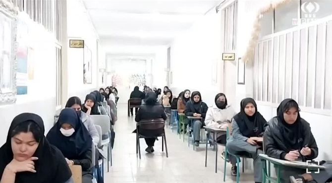 آغاز امتحانات دی ماه در آموزشگاه پروین اعتصامی شهرستان دامغان