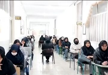 آغاز امتحانات دی ماه در آموزشگاه پروین اعتصامی شهرستان دامغان