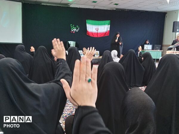 مراسم اربعین شهادت امام خامنه‌ای (قدس سره) و دختران میناب در نیشابور 