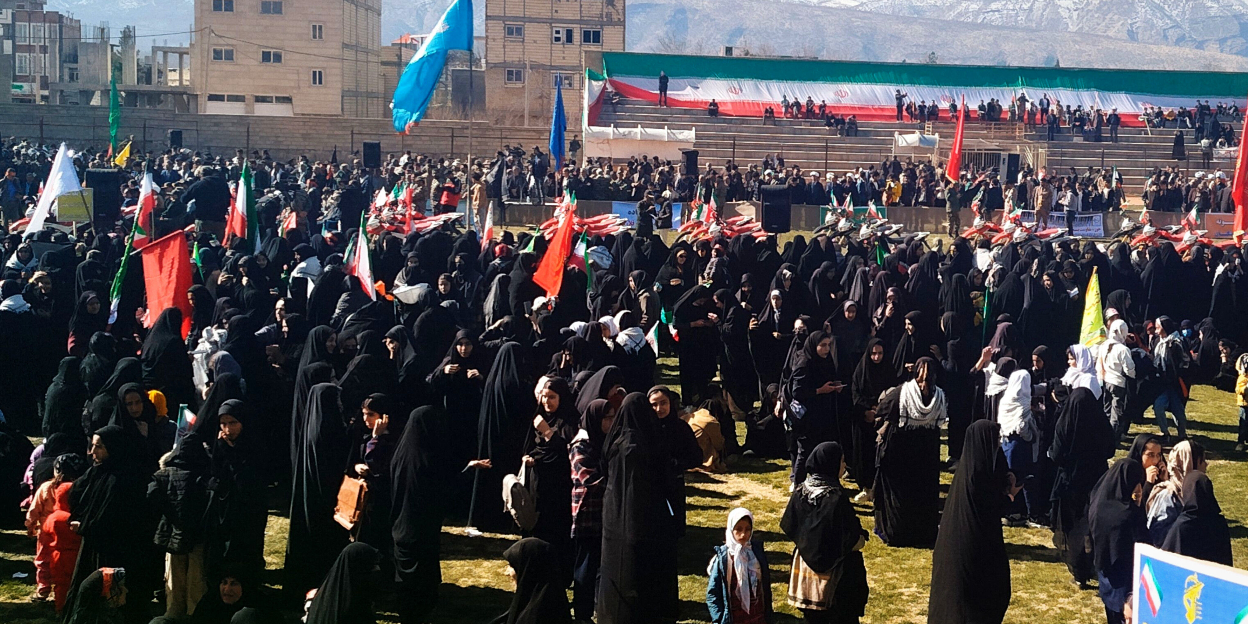 رزمایش بزرگ ده‌هزار‌ نفری پیامبر اعظم ۱۹ بسیجیان در شهرستان‌ لردگان