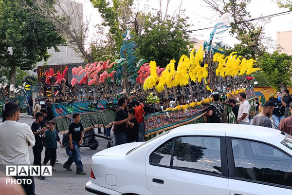 آیین باشکوه علم‌گردانی در غروب عاشورا 