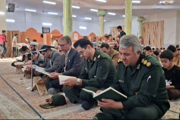 محفل قرآنی معتکفین مسجد جامع کاشمر