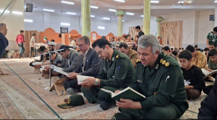 محفل قرآنی معتکفین مسجد جامع کاشمر