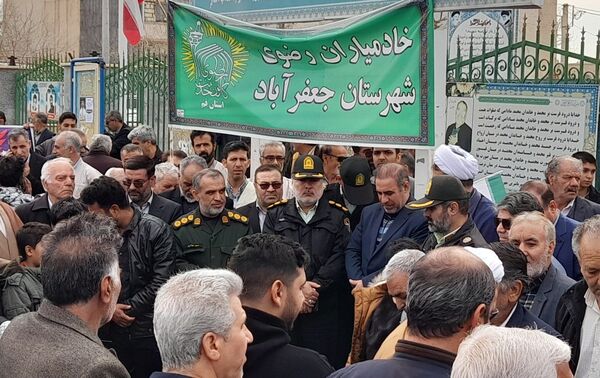 راهپیمایی مردم جعفرآباد قم در جشن سالگرد پیروزی انقلاب