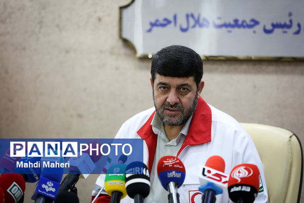 نشست خبری رئیس جمعیت هلال احمر