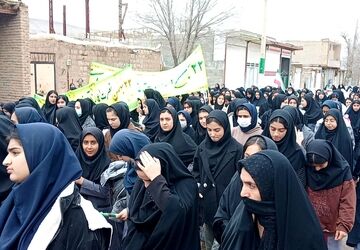 راهپیمایی باشکوه ۲۲ بهمن در کوهنانی؛ نمایش همبستگی و ایمان ملی