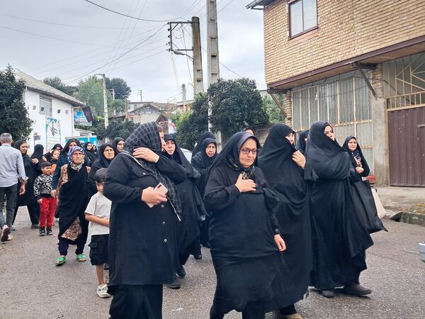 پیاده‌روی جاماندگان اربعین در قائمشهر 