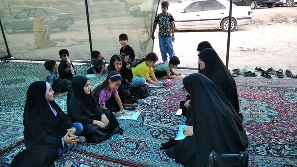 برپایی غرفه فرهنگی هنری موکب حضرت قاسم ابن الحسن(ع) شهرستان هلیلان
