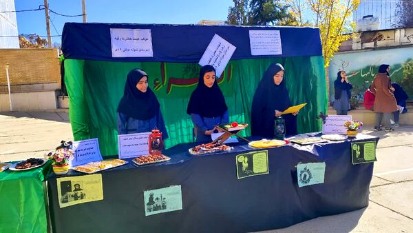 برپایی موکب به‌مناسبت شهادت حضرت زهرا(س) در مدرسه ۹ دی یاسوج