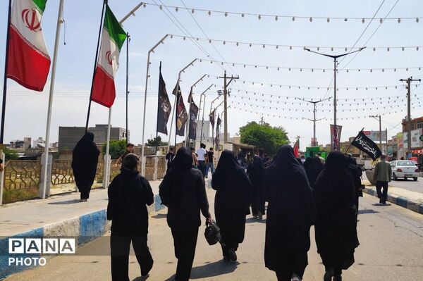 هیئت عزاداران و دسته وران در روز رحلت پیامبر اکرم (ص) و امام حسن مجتبی (ع) در شیروان 