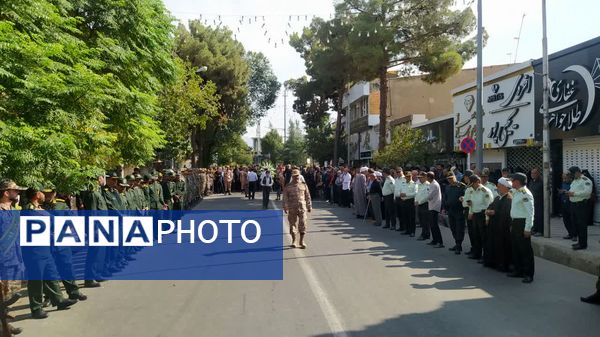 مراسم تشییع پیکر شهید جانباز «علی رفیعی» در کاشمر 