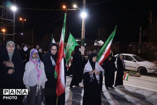 راهپیمایی اربعین رهبر شهید و دانش‌آموزان مدرسه شجره طیبه در کوهنانی 