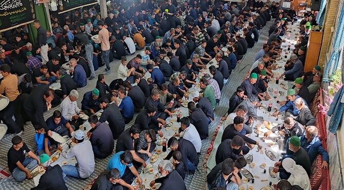 هئیت عزاداری مسجد جامع شهربار نیشابور در روز تاسوعای حسینی 