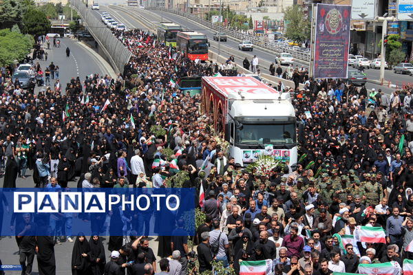 وداع با پیکر شهدای حمله رژیم صهیونیستی در کرج